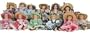 Single, Miniature Porcelain Country Doll in Assorted Style Outfit 5"