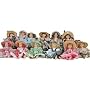 Single, Miniature Porcelain Country Doll in Assorted Style Outfit 5"