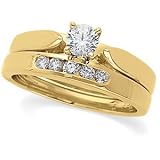 04.50 MM/ 1/6 CT TW 14K Yellow Gold Diamond Matching Band
