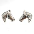 Small Horse Head Stud Earrings in Sterling Silver, #11280