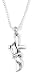 Sterling Silver Flowing Dove and Cross Pendant by Bob Siemon, 18