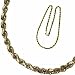 14K Yellow Gold Diamond Cut Rope Chain