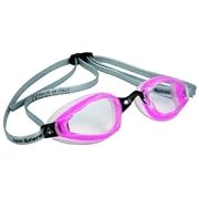 Aqua Sphere K180+ Ladies Goggles - Clear Lens - Silver Skirt / Pink Trim