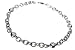 14K White Gold Link Anklet Bracelet 10'', with Bezel Set Diamonds