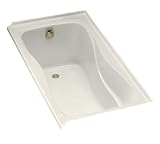 60 X 32 Left Hand Acrylic Bath Hourglass Biscuit