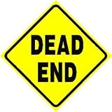 DEAD END road highway street warning sign