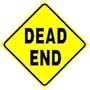 DEAD END road sign non-reflective 16.5 x 16.5 inches