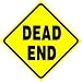 DEAD END road highway street warning sign