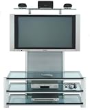 Jahnke Studio-Line 5500 LCD Adjustable Height Plasma TV Stand, Glass