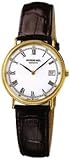 Raymond Weil Tradition Roman Gold Marker 31mm Watch - White Dial, Black Leather Strap 5514-P-00301