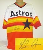 Nolan Ryan Signed Houston Astros Throwback Majestic Cooperstown Jersey