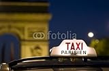 Wallmonkeys Peel and Stick Wall Decals - Taxi near the Arc De Triomphe in Paris - 60