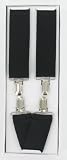 Wide Clip On Black Braces (BR80)- Mens Black Braces by Best Braces Company