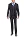 Luciano Natazzi Men's Two Button Bird's Eye 3 Piece Modern Fit Vested Suit