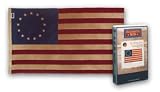 Betsy Ross Flag – Vintage/Tea Dyed Cotton 3 ft. x 5 ft.
