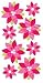 Essentials Large Dimensional Stickers-Poinsettias