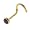 Schmuck-Pur 750/- Gold Safir-Nasenpiercing 2,50 mm