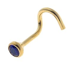 Schmuck-Pur 750/- Gold Safir-Nasenpiercing 2,50 mm