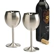 2 RSVP Stainless STEEL wine GLASSES cooler BAR PARTY
