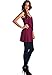 LeggingsQueen Women's Sleeveless Ruffle Front Tunic Top (BGD, Large)