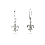 Eve s Addiction Petite Sterling Silver Fleur De Lis Earrings