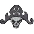 3.5" Angry Rapscallion Pirate Skull Face Patch