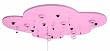 Niermann Standby 653 Plafonnier XXL Nuage Rose pour Enfants Bois 40 Watts et Led Veilleuse