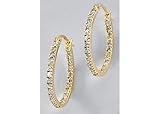 Search : Signature Cubic Zirconia Hoop Earrings GOLD