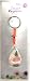 Real Flower in Glass Peach Flower Key Chain