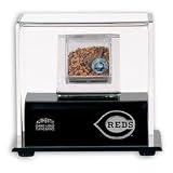 Mounted Memories Cincinnati Reds Game Used Dirt w/ Logo Display Case