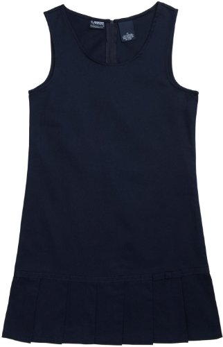 French Toast Pleated Hem Jumper Girls Navy 6X