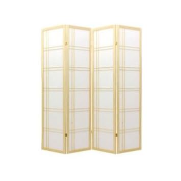 4 Panel Natural Oriental Shoji Screen / Room Divider