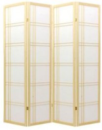 Cover image : 4 Panel Natural Oriental Shoji Screen / Room Divider