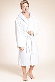 Cotton Rich Hooded Towelling Dressing Gown