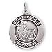 Sterling Silver St Cecilia Medal and 20-Inch Chain