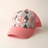 NFL Reebok Kansas City Chiefs Pink Argyle Trucker Style Baseball Hat Cap