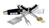 Carolina Panthers NFL BBQ Grill Set Stainless Steel 4 Piece
