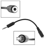 2.5mm (female) to 3.5mm (male) Headset Audio Adapter