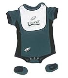 Philadelphia Eagles Two Color Creeper with Bib and Booties
