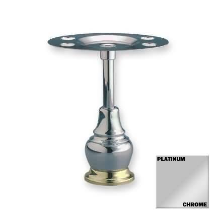 Moen Decorator Collection Toothbrush Holder Pedestal, Platinum/Chrome