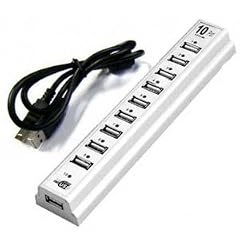 BIGtec externer 10-Port aktiver 2.0 USB HUB mit Netzteil wei� weiss 10 Port 10 x USB white