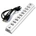 BIGtec externer 10-Port aktiver 2.0 USB HUB mit Netzteil wei� weiss 10 Port 10 x USB white