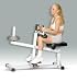 Blast your calves with this explosive three to one ratio design. Features adjustable knee support and the exclusive dual spotter handles. The dual angle of the foot rest enables unrestricted full range of motion. The pro design block pads permit the use of greater amounts of weight without the discomfort common to calf machines using round pads tha ...