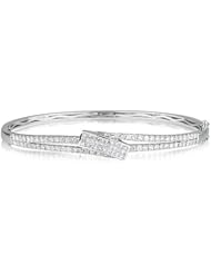 1.75 Cts Diamond Bangle Bracelet in 18K White Gold