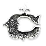 Sterling Silver Antiqued Gothic Initial C Pendant
