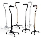 [Itm] Black [Acsry To]: Aluminum Quad Canes - Large Offset Handle Quad Canes with... see description