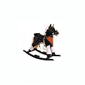 Plush Pinto Rocking Horse with Sound
