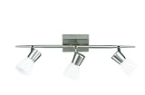 Trio Halogen Balken Nickel matt Glas opal matt Länge 50 cm Glas Ø 6 cm