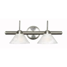 Kenroy Home 11626BS Madison 2-Light Vanity, Brushed Steel