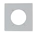 Leviton 2-Gang Power Receptacle Wallplate, Flush Mount, Standard Size, Device Mount, Steel-Aluminum Finish, S701-GY